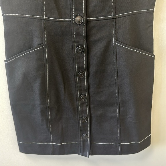 Modcloth Black Button Up Denim Dress • Sz 8 • NWT! - Picture 4 of 16